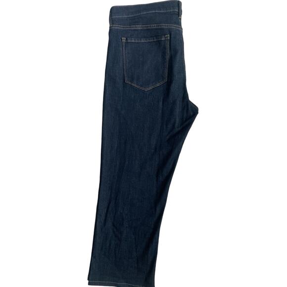 Banana Republic Plus Premium Denim Girlfriend Mid-Rise Dark Wash Jeans Size 33s - Picture 6 of 10